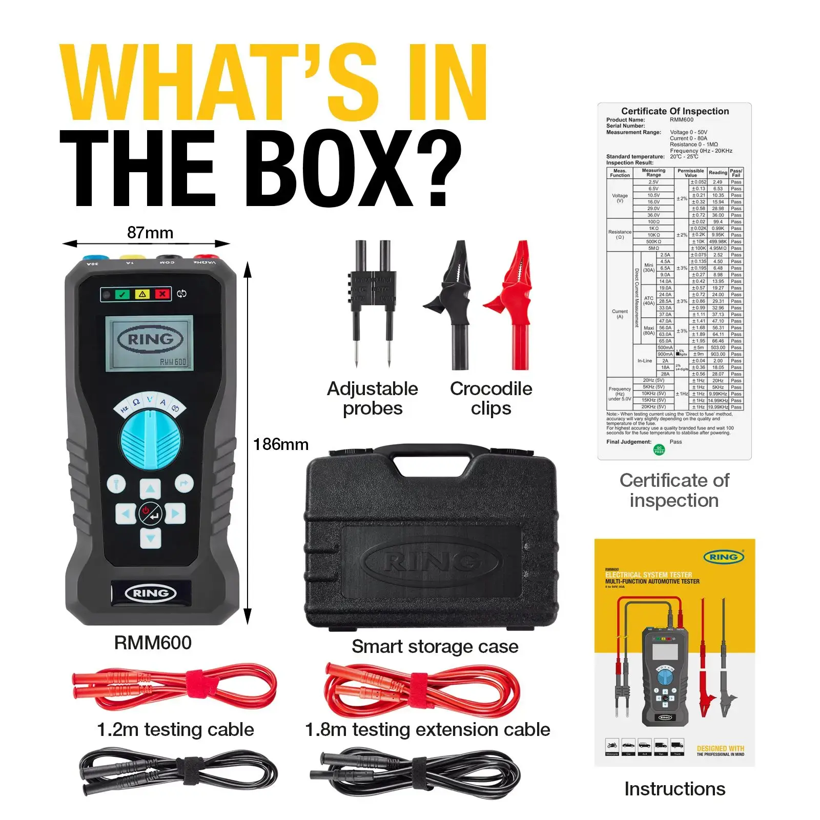 Ring Auto RMM600 Multi-Function Automotive Tester