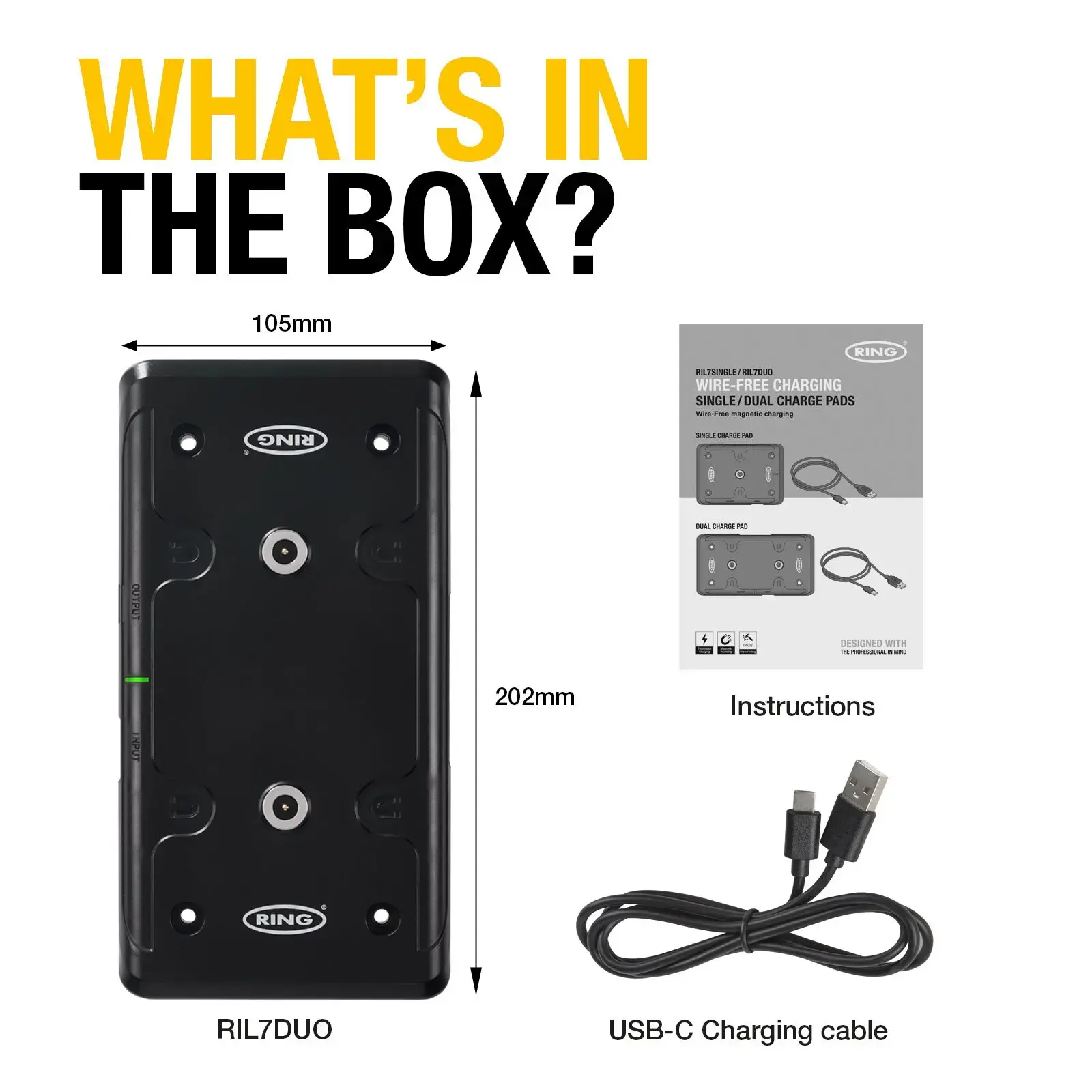 Ring Auto RIL7DUO Dual Wire-Free Charging Pad