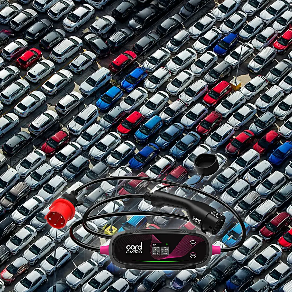 CORD EVIRA Multi-Power Professional Portable Charger – 10m 2.3kW – 22kW CEE/ 3pin Plug