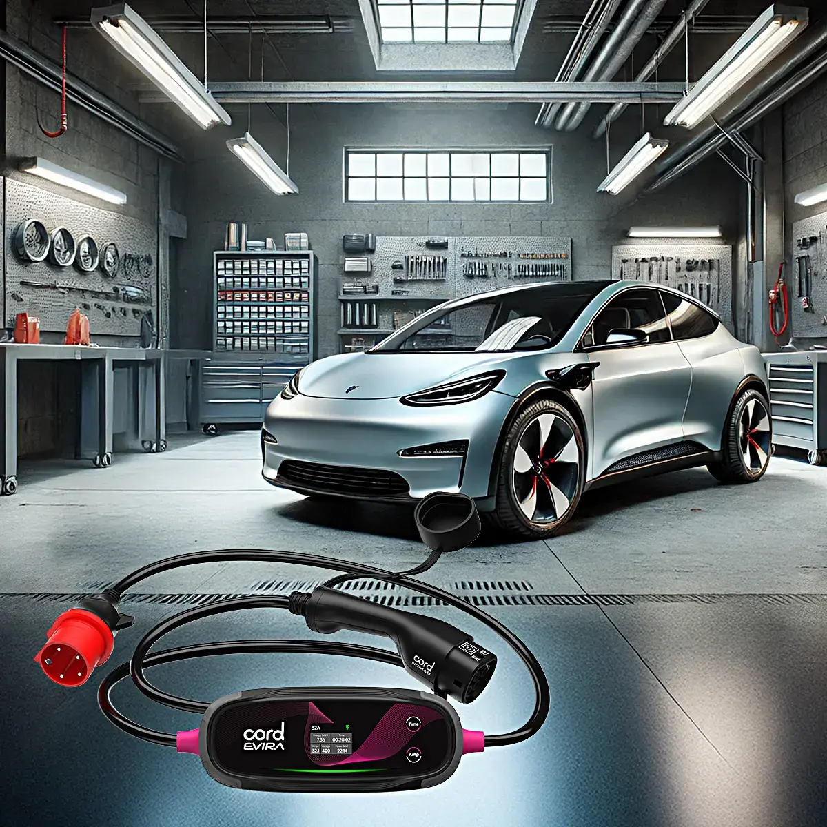 CORD EVIRA Multi-Power Professional Portable Charger – 10m 2.3kW – 22kW CEE/ 3pin Plug