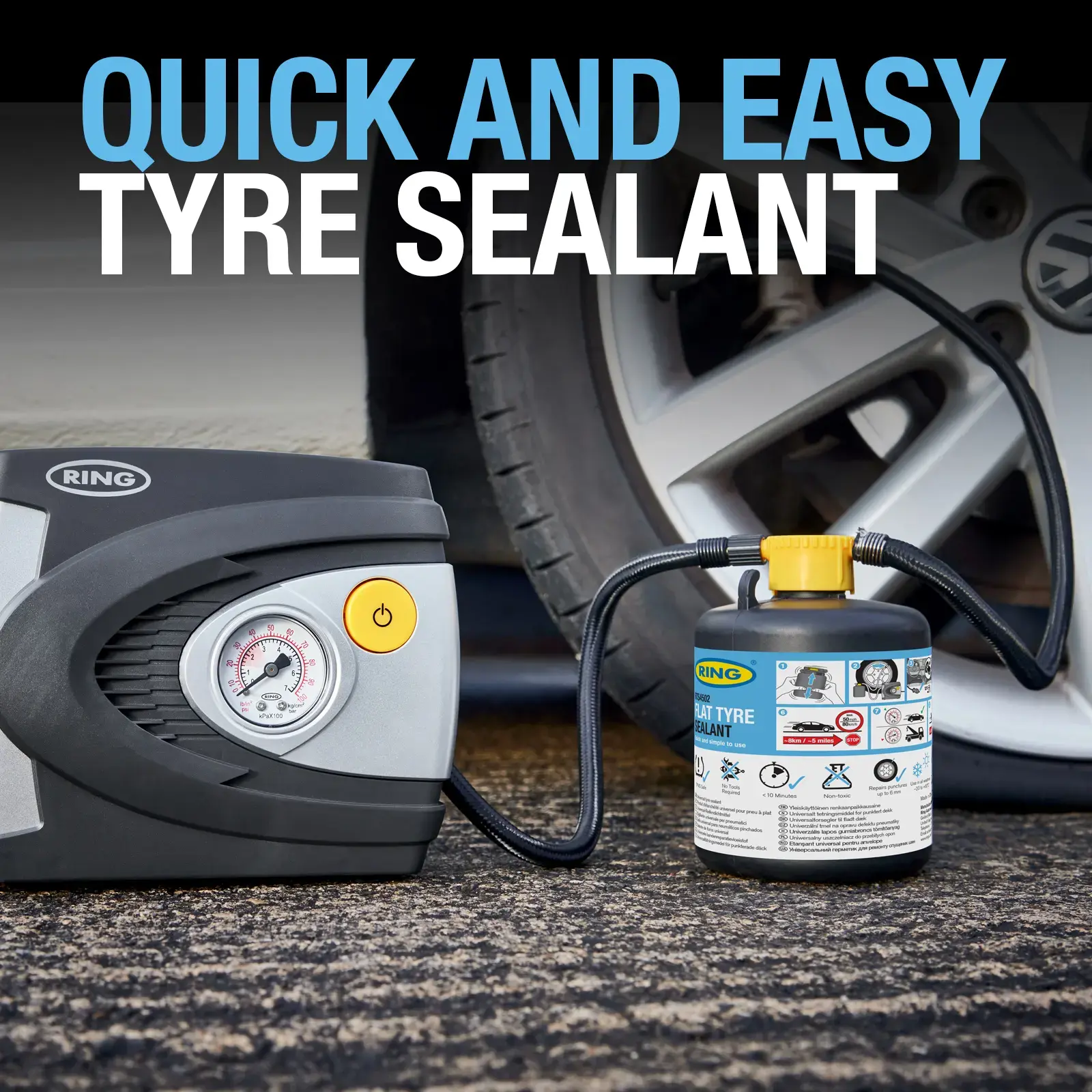 Ring Auto RTS4502 Flat Tyre Repair Sealant
