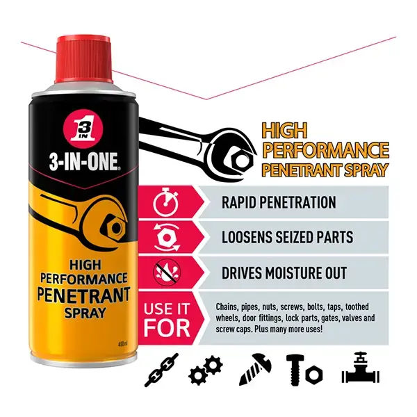 3-IN-ONE High Performance Penetrant Spray 400ml