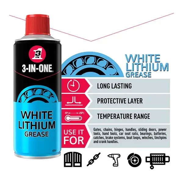 3-IN-ONE White Lithium Grease 400ml