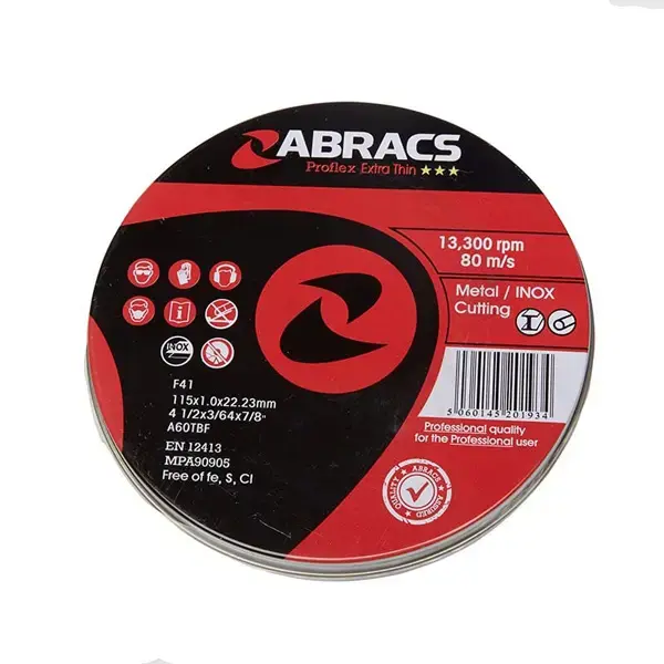 Proflex Thin Cutting Disc 115mm x 1.0mm x 22mm Flat Inox - Tin of 10