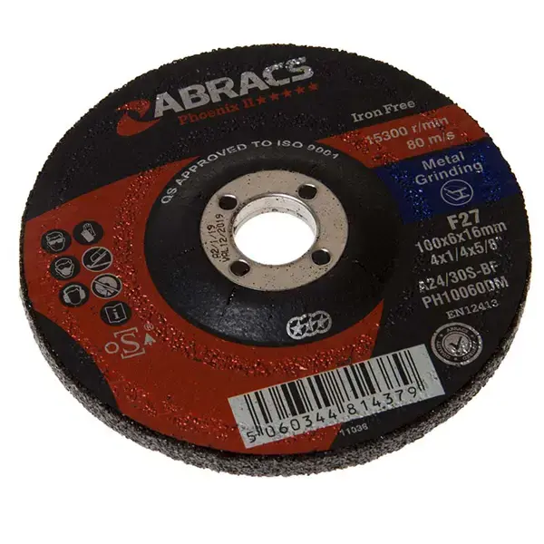 ABRACS Phoenix 100mm x 6.0mm x 16mm DPC Grinding Disc