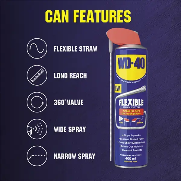 WD-40 Original Flexible Multi-Purpose Oil & Lubricant 400ml