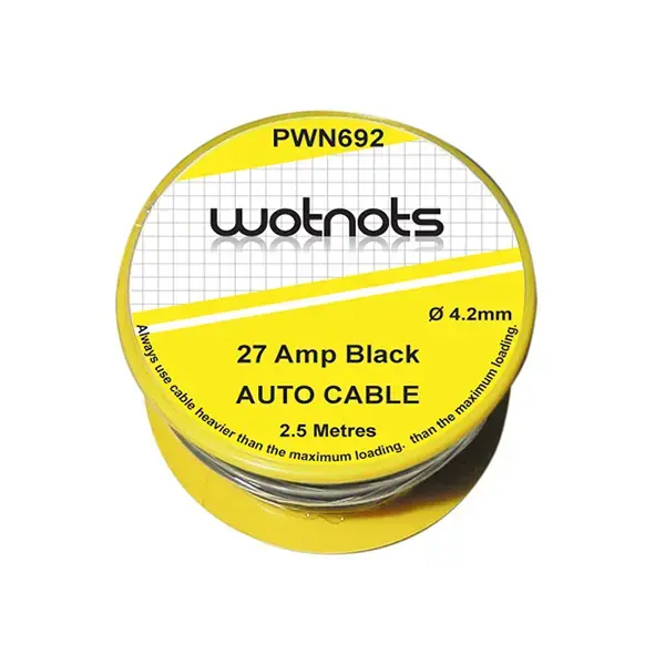 Pearl Wiring Cable Single 27Amp X 2.5M Black