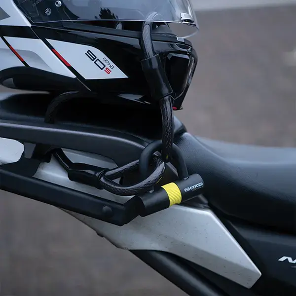 Oxford Loop Lock15 Cable & Mini Shackle Motorcycle Lock 15mm x 2.0m