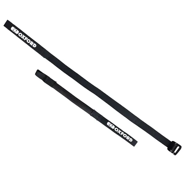 Oxford Atlas G-Hook 17mm x 1.2M Self Tensioning Straps Black (Pair)