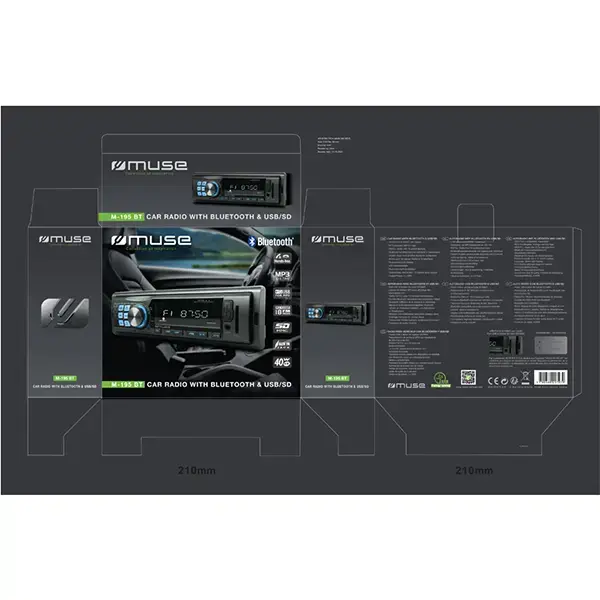 Muse CAR RADIO WITH BLUETOOTH & USB / MICRO SD