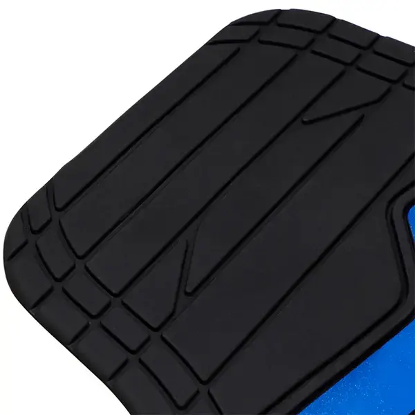 Streetwize Adonia 4 pce Rubber Mat Set with "Metallic" Blue Heel Pad