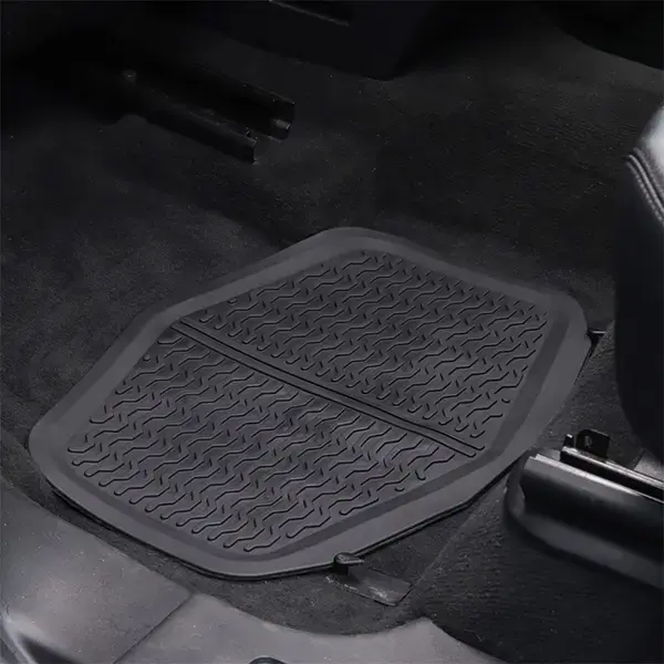 Streetwize Adonia 4 pce Rubber Mat Set with "Metallic" Blue Heel Pad