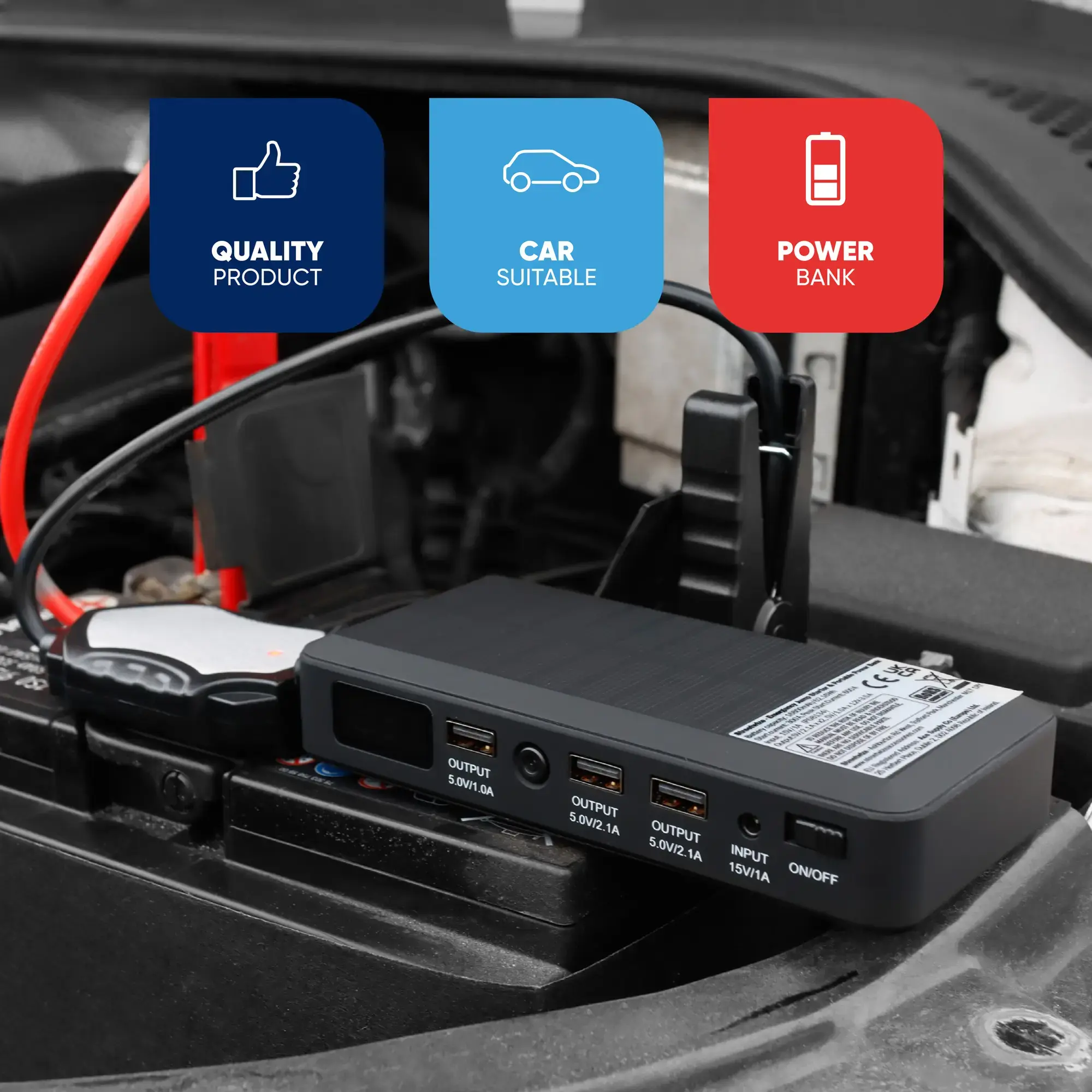 Streetwize 600 Amp Emergency Jump Starter & Portable Power Bank With Digital Display