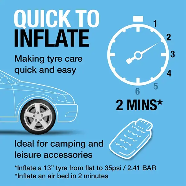 Ring Auto RTC6000 Cordless 4 in 1 Digital Tyre Inflator and Air Pump