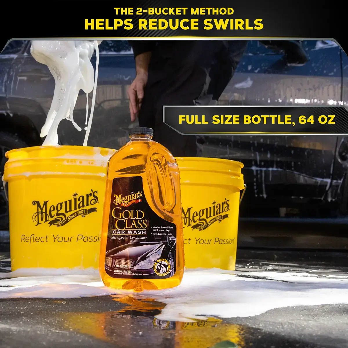 Meguiars Gold Class Car Wash Shampoo & Conditioner 1.89Ltr