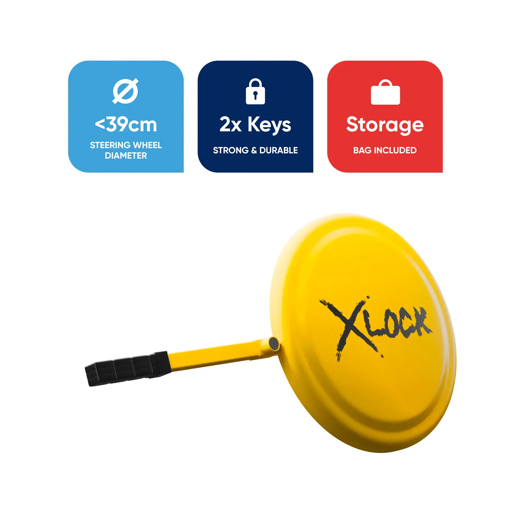 Streetwize Full Face Yellow Steering Wheel Lock