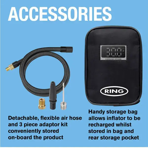 Ring Auto RTC4000 CORDLESS TYRE INFLATOR