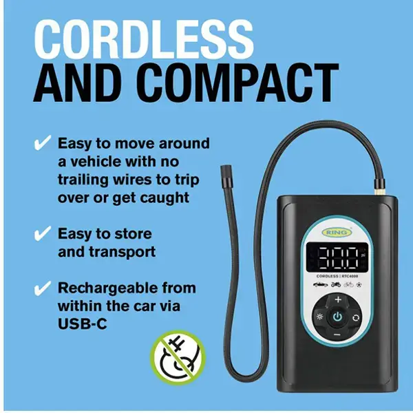 Ring Auto RTC4000 CORDLESS TYRE INFLATOR