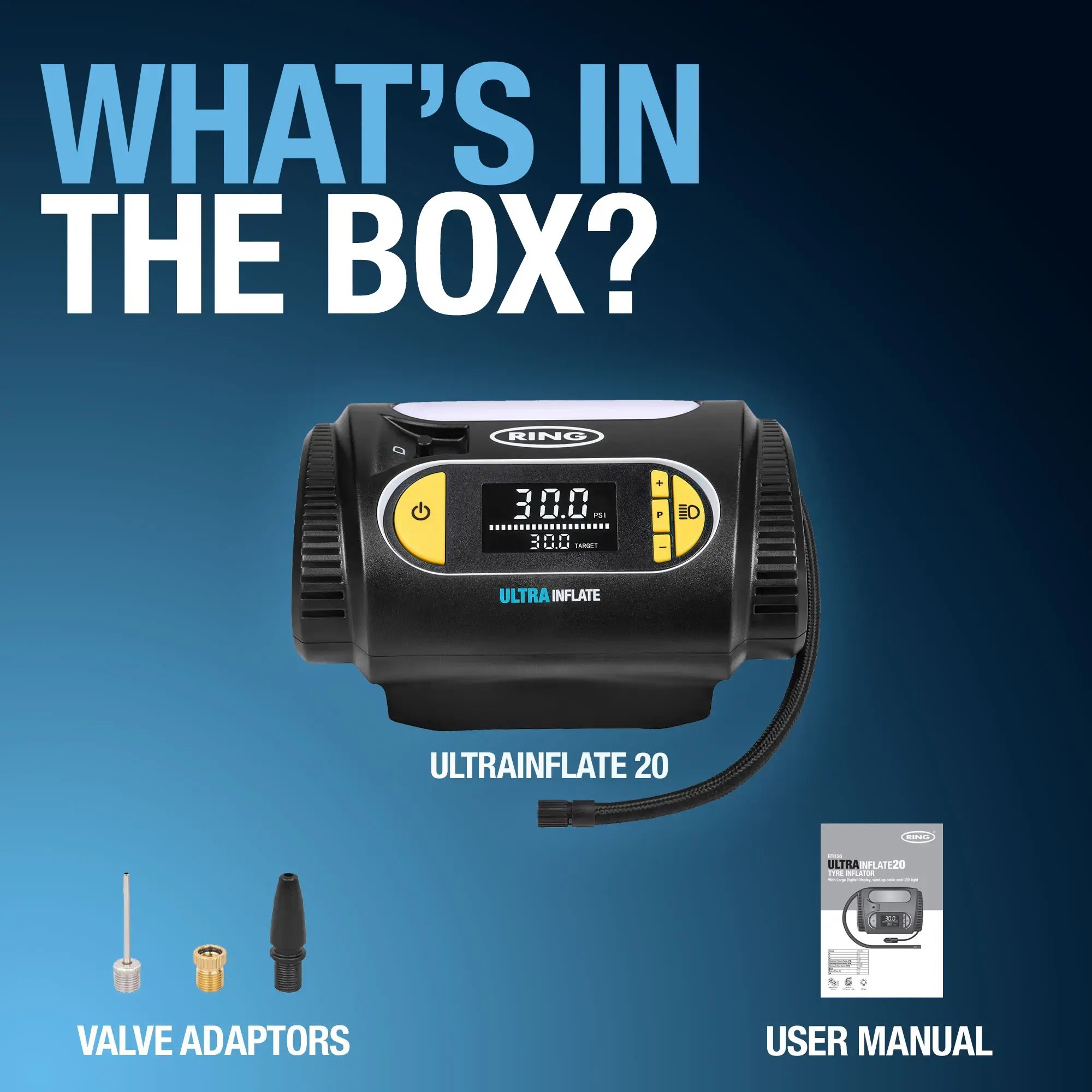 Ring Auto RTI120 UltraInflate 20 Digital Tyre Inflator