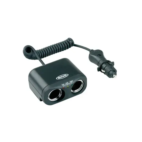 Ring Auto Twin Multisocket with Battery Analyser