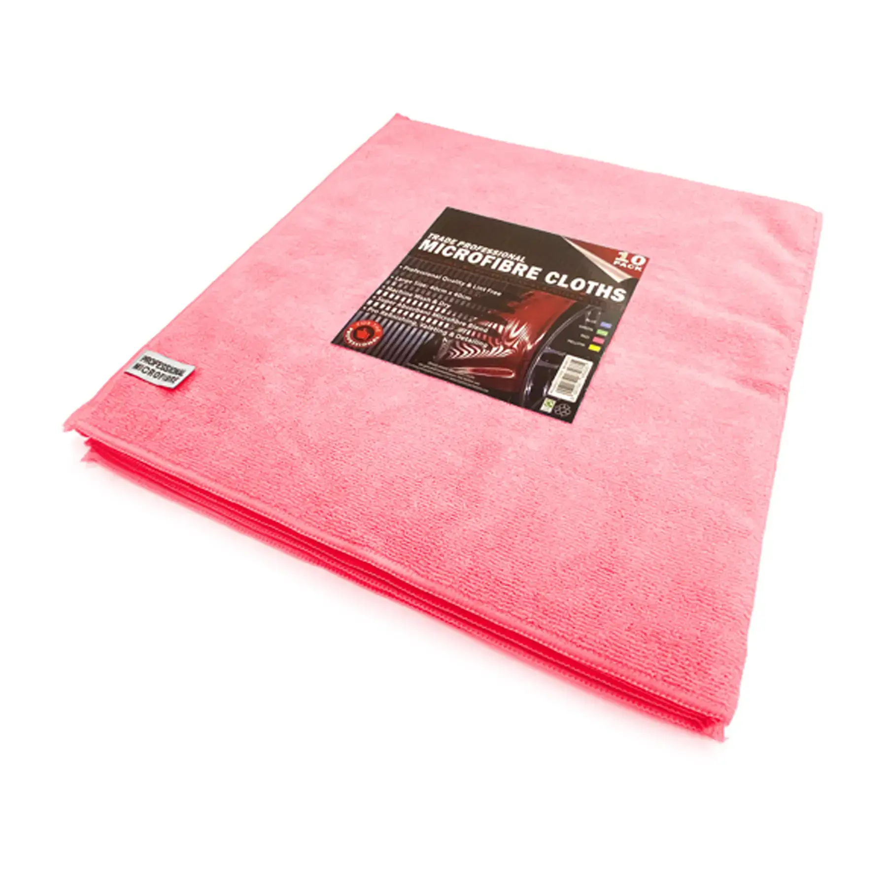 Martin Cox Premium Microfibre 10 Pack 40x40cm - Red