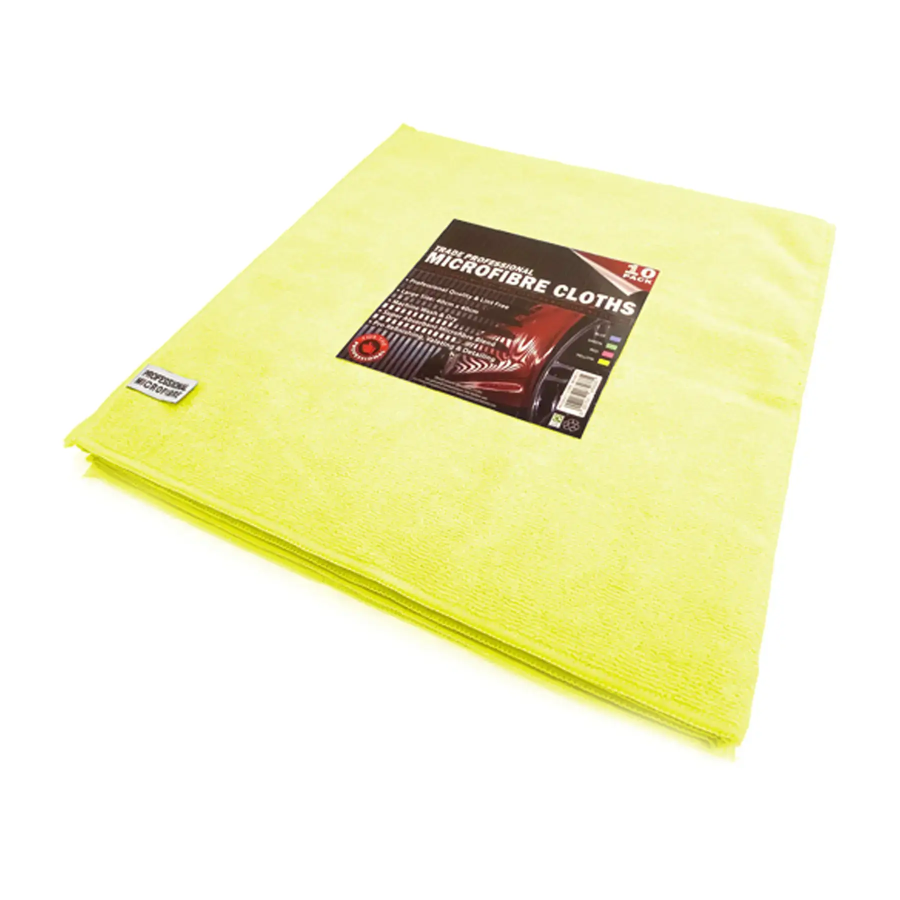 Martin Cox Premium Microfibre 10 Pack 40x40cm - Yellow
