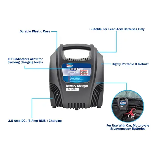 Streetwize 12V 6A Battery Charger
