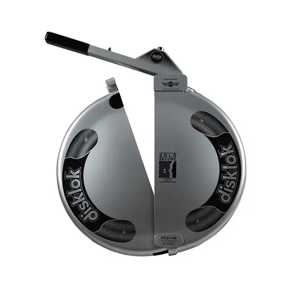 DISKLOK Gold Edition Steering Lock Silver Medium (39-41.5cm)