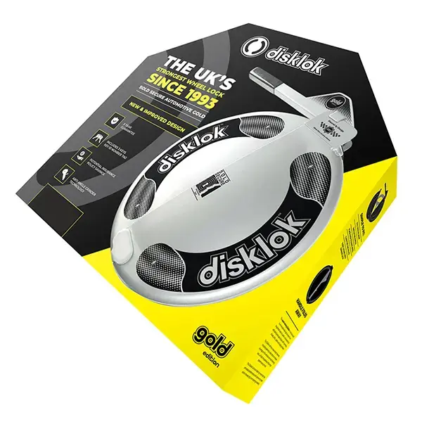DISKLOK Gold Edition Steering Lock Silver Medium (39-41.5cm)
