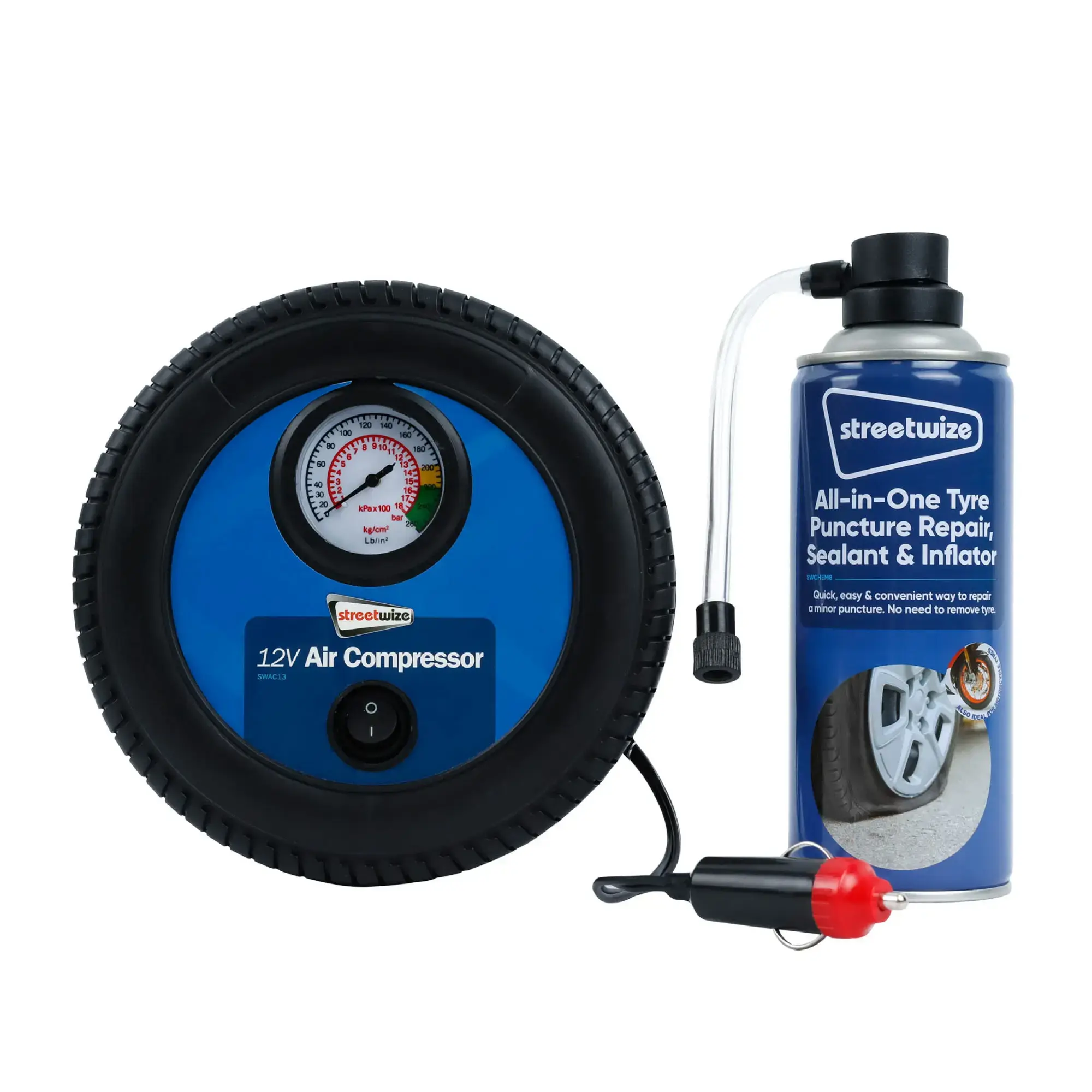 Streetwize Tyre Sealer & Inflator Kit