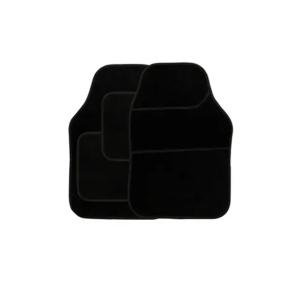 Streetwize 4 pce Carpet Mats Velour Black / Black binding