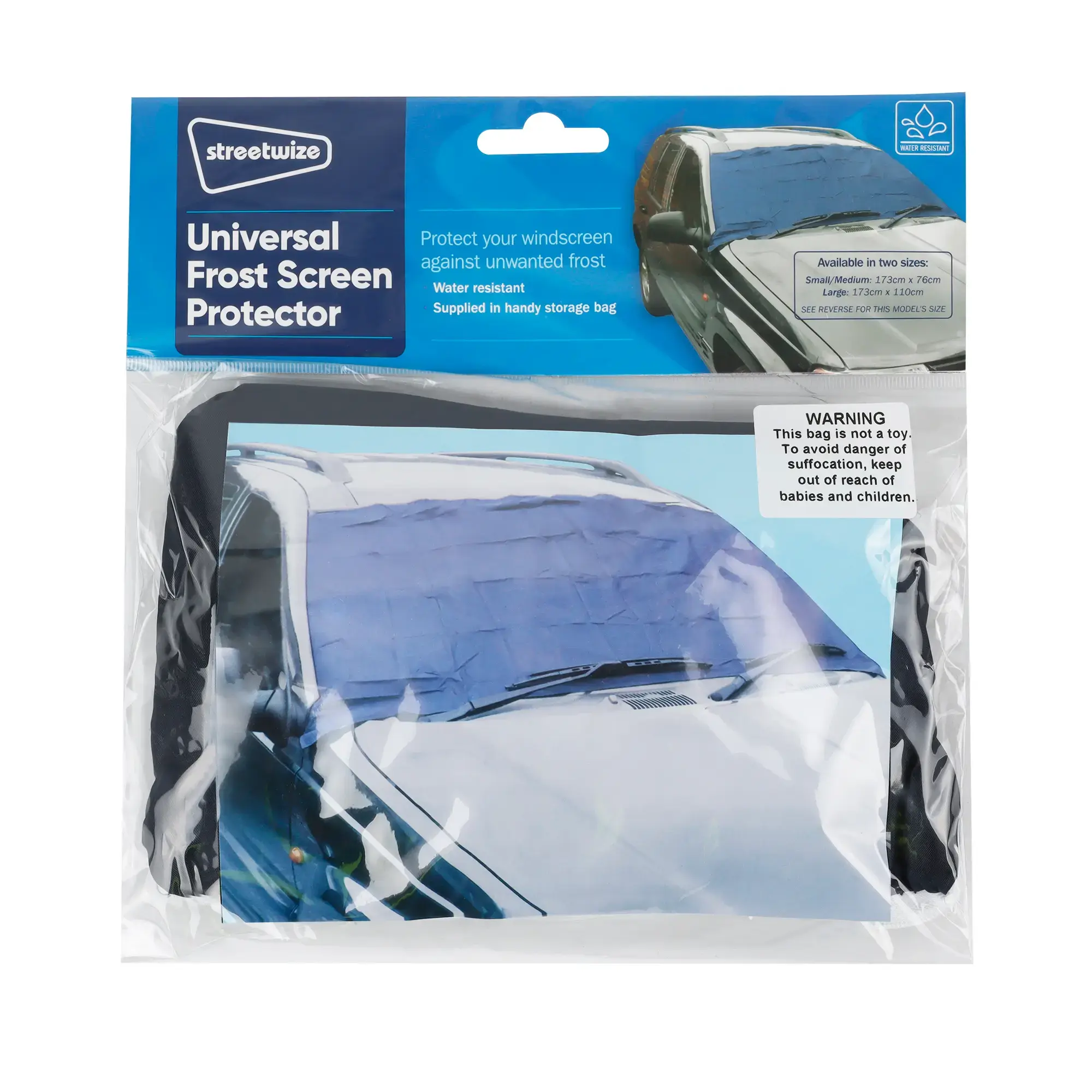 Streetwize Universal Windscreen Frost Protector - Small/Medium - Size 173 x 76cm