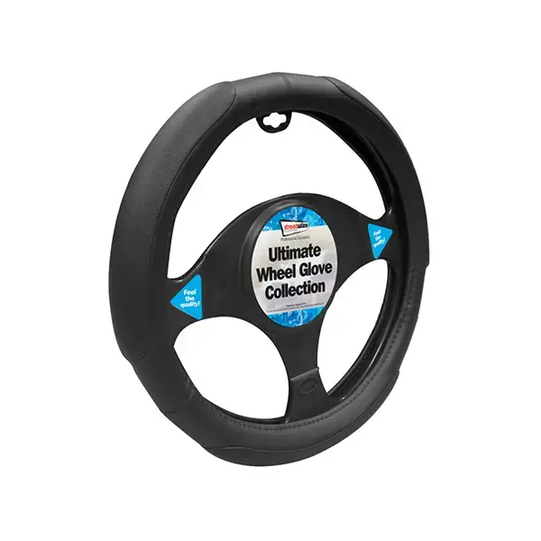 Streetwize Luxury Steering wheel Cover - Black Jumbo Grip