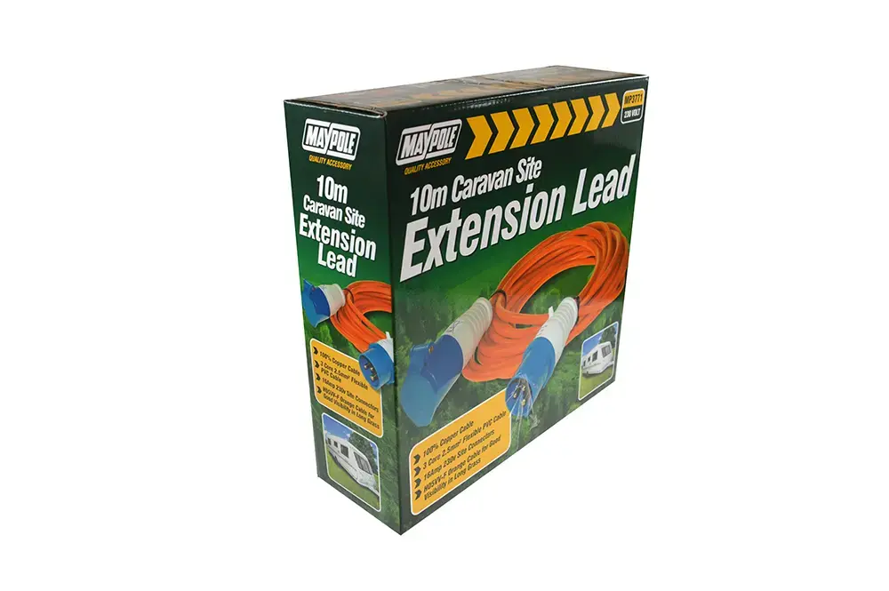 Maypole Caravan 230V 10M Site Extension Lead NCC Compliant