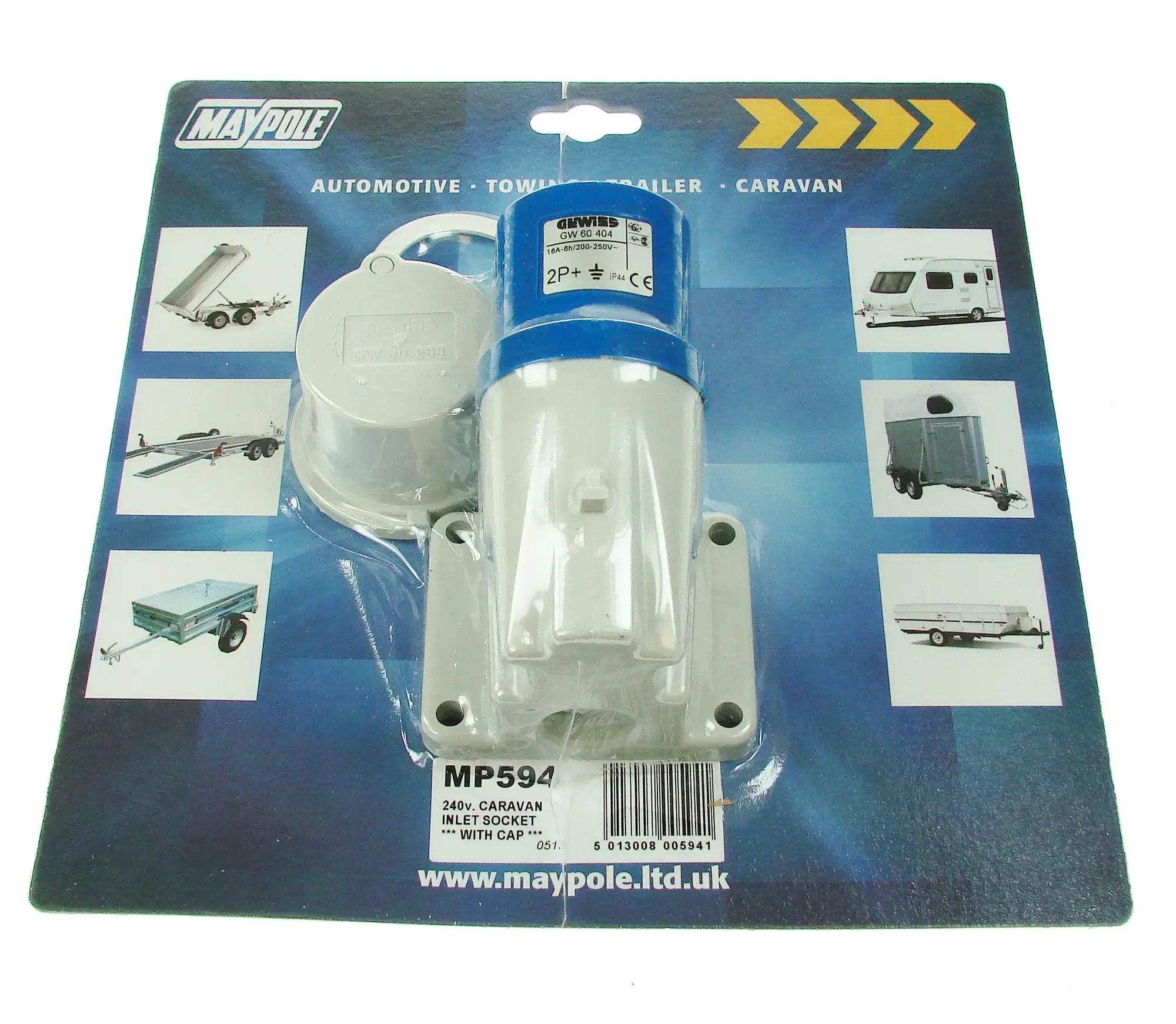 Maypole Caravan Inlet Socket (With Cap)