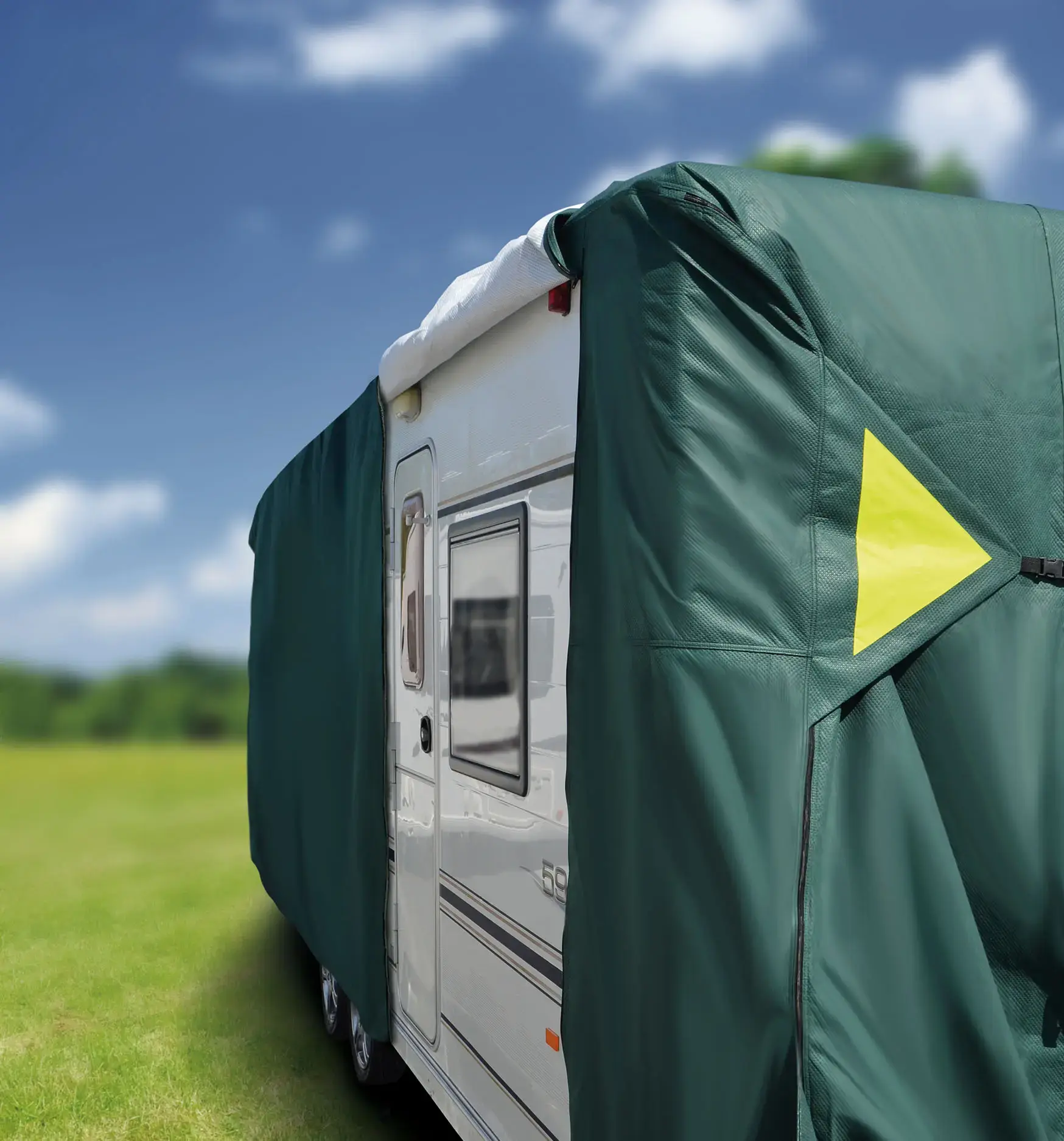 Maypole Caravan Cover Green Fits Up To 4.1M (14')