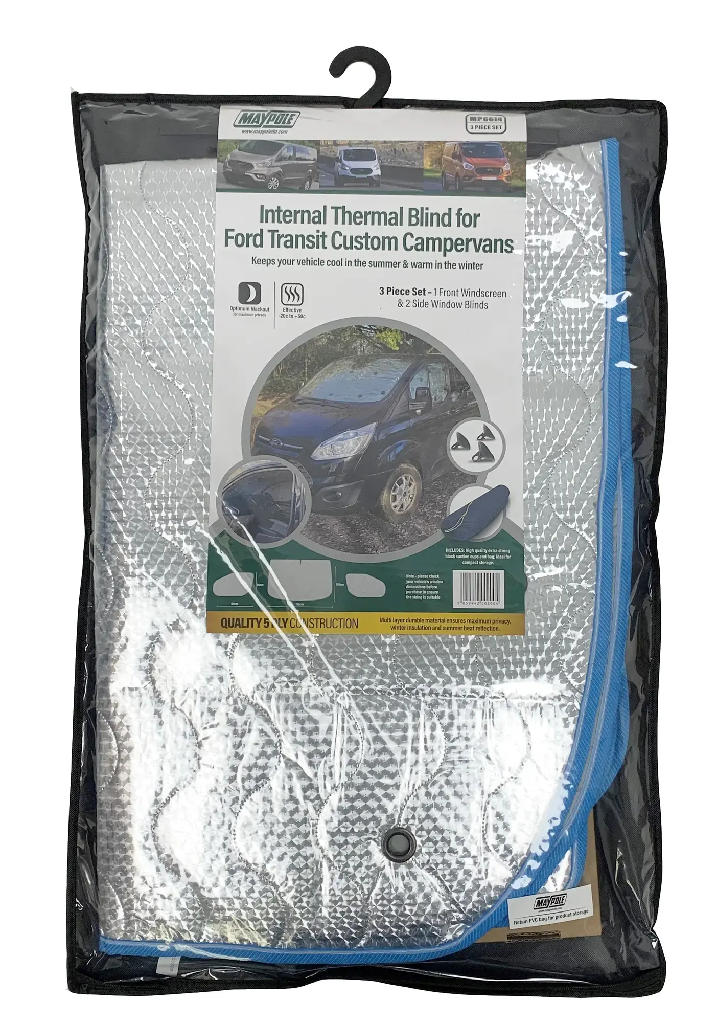 Maypole MP6614 Ford Transit Custom Internal Thermal Blind