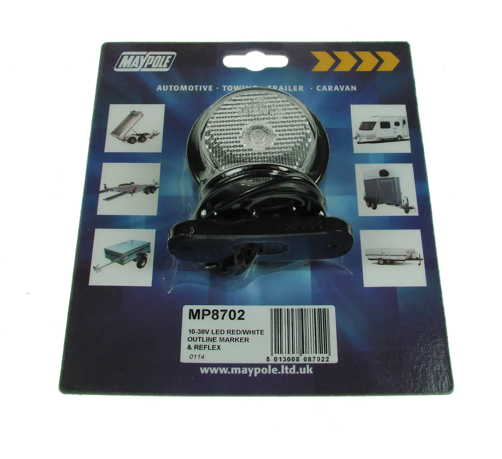 Maypole 10-30V LED Red/White Outline Marker & Reflex