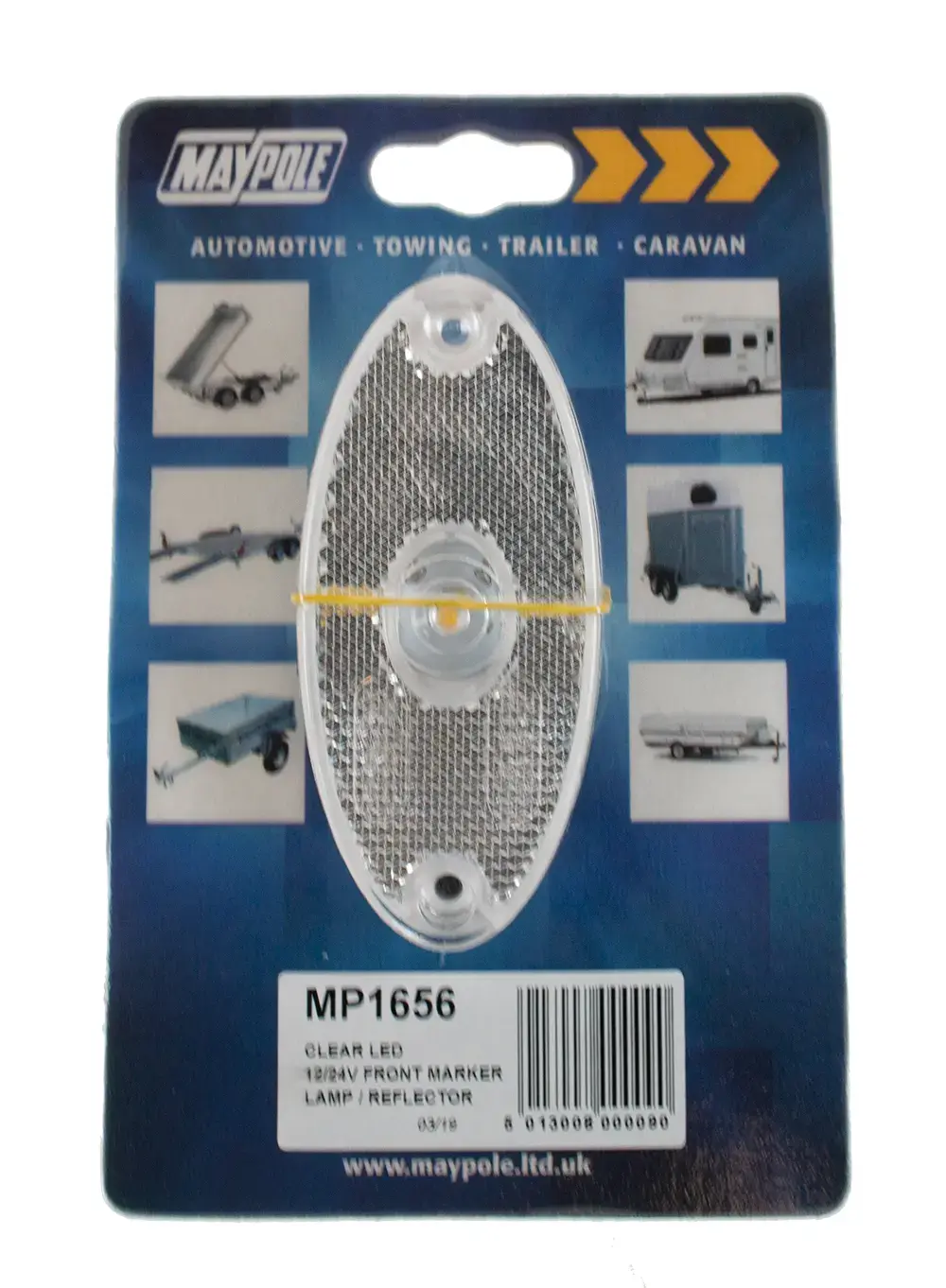 Maypole 12-24V Slim Line Oval LED Front Marker Lamp