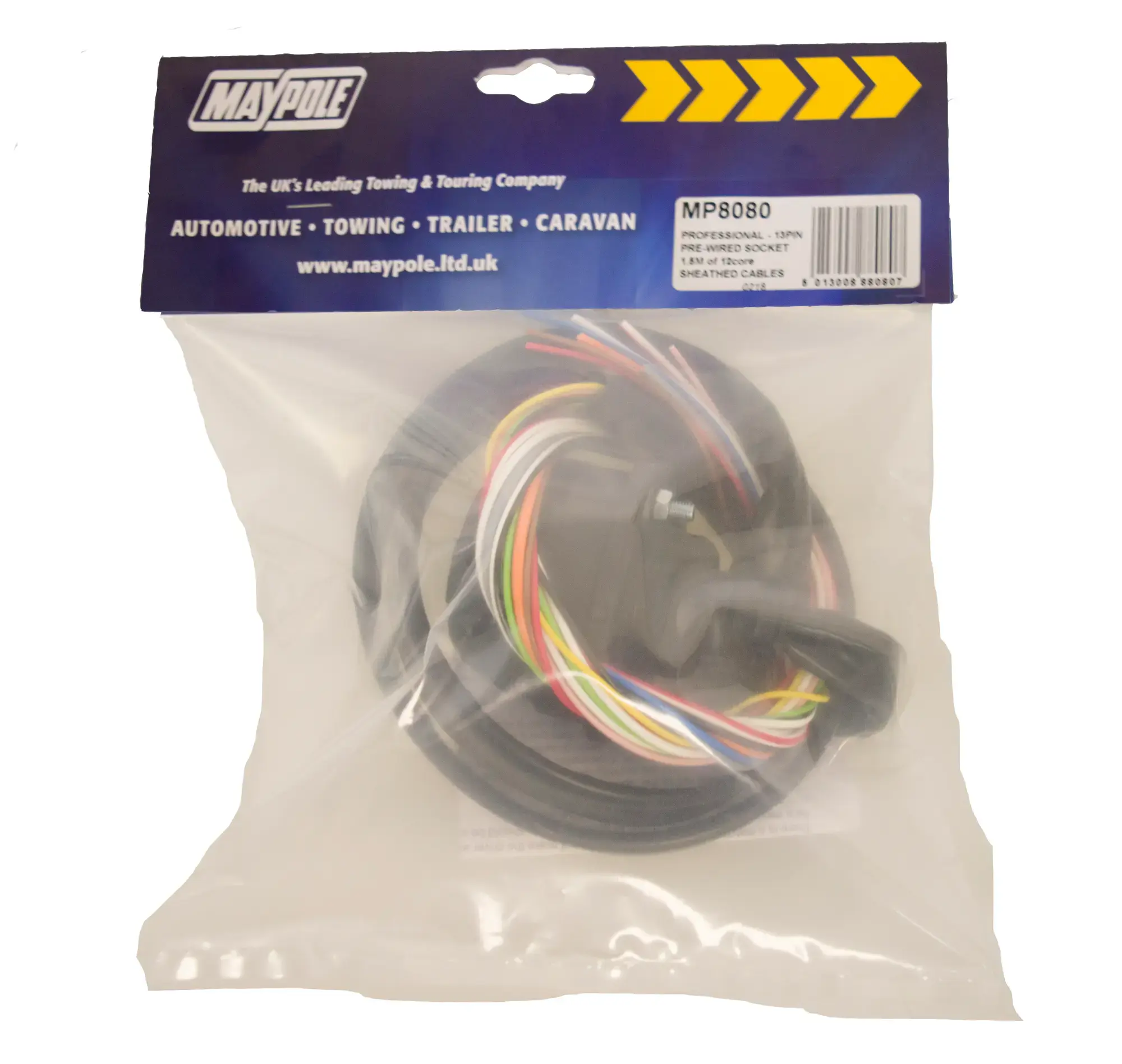 Maypole Professional 13 Pin 1.5m Socket Assembly With Sheathed Cable