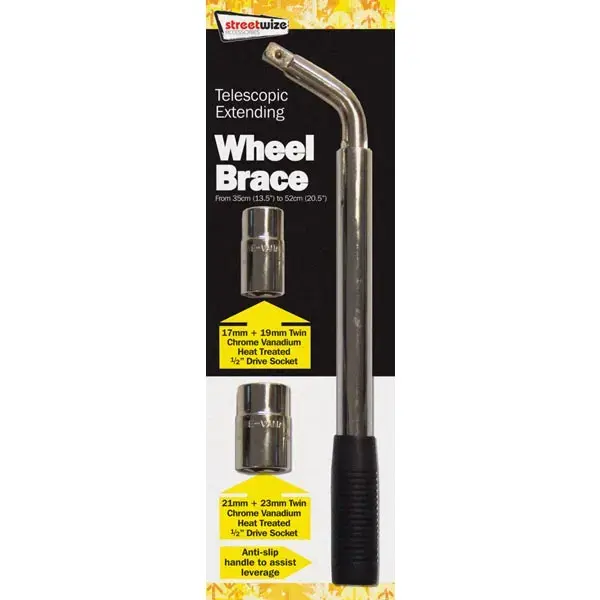 Streetwize Extending Wheel Brace with 2 Sockets