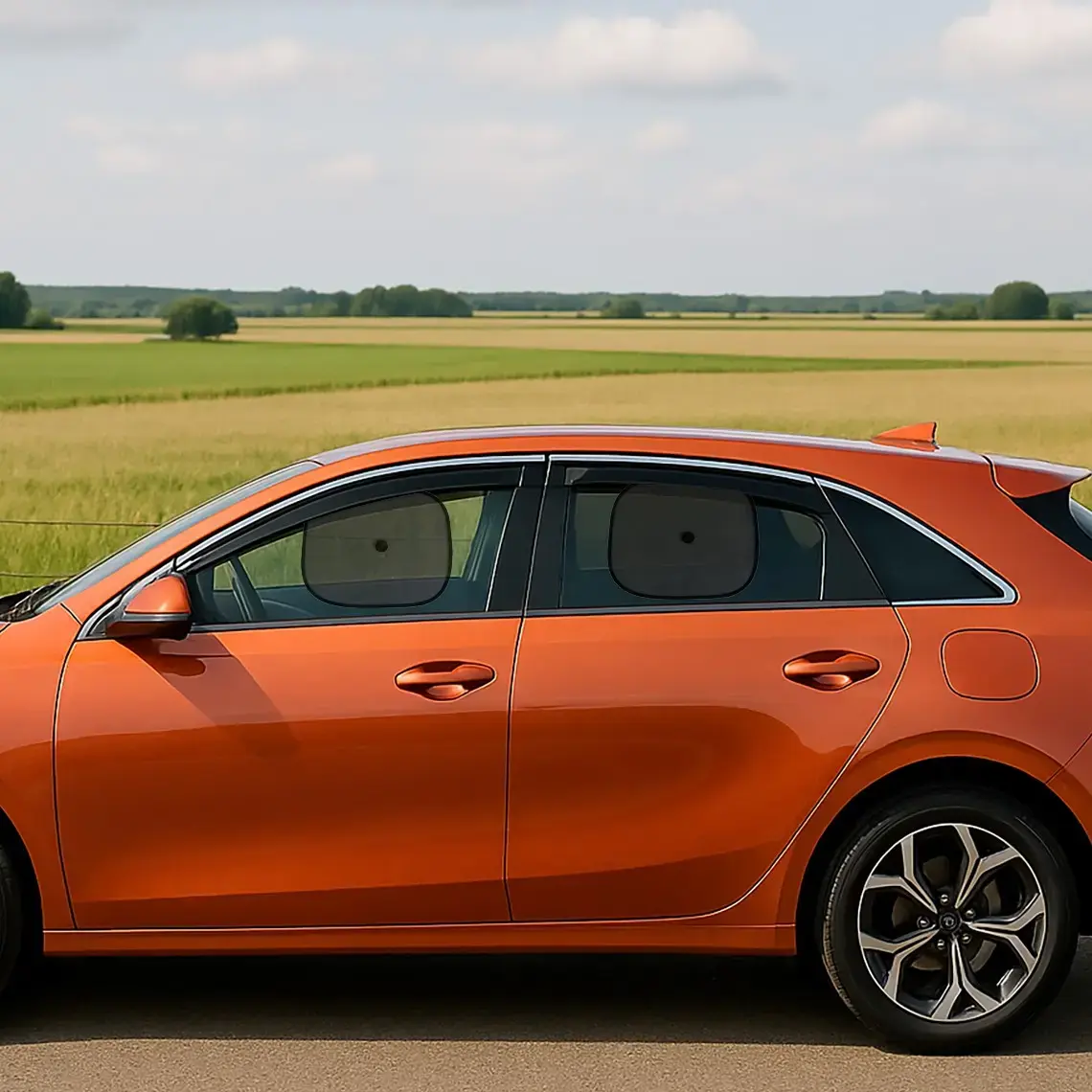 Streetwize Folding Car Sun Blinds – Pair for Side Windows (36 x 44 cm) with Suction Cups