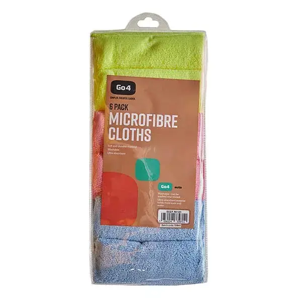 Go4 Auto Microfibre Cloths - 6 pack