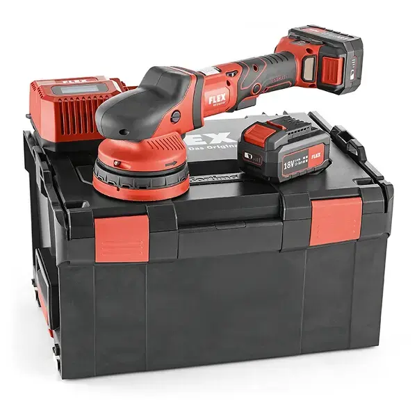 Flex Cordless Random Orbit Force Driven DA 18v Polisher Set XCE 8 125 18.0-EC/5.0 Set