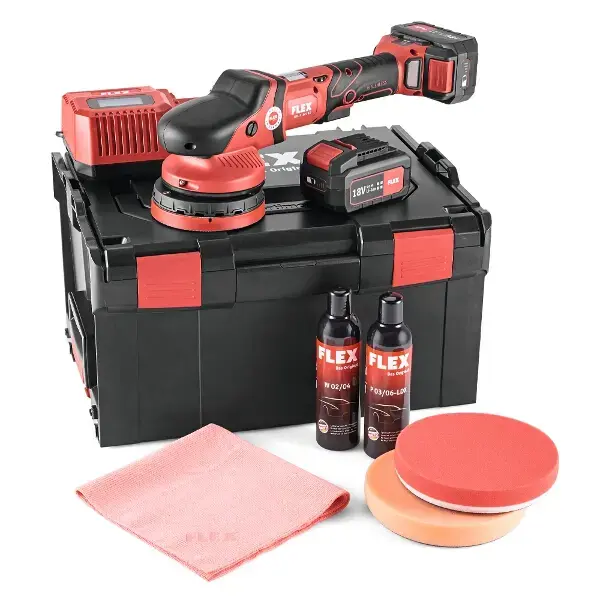 Flex Cordless Random Orbit Force Driven DA 18v Polisher Paint Set  XCE 8-125 18.0-EC/