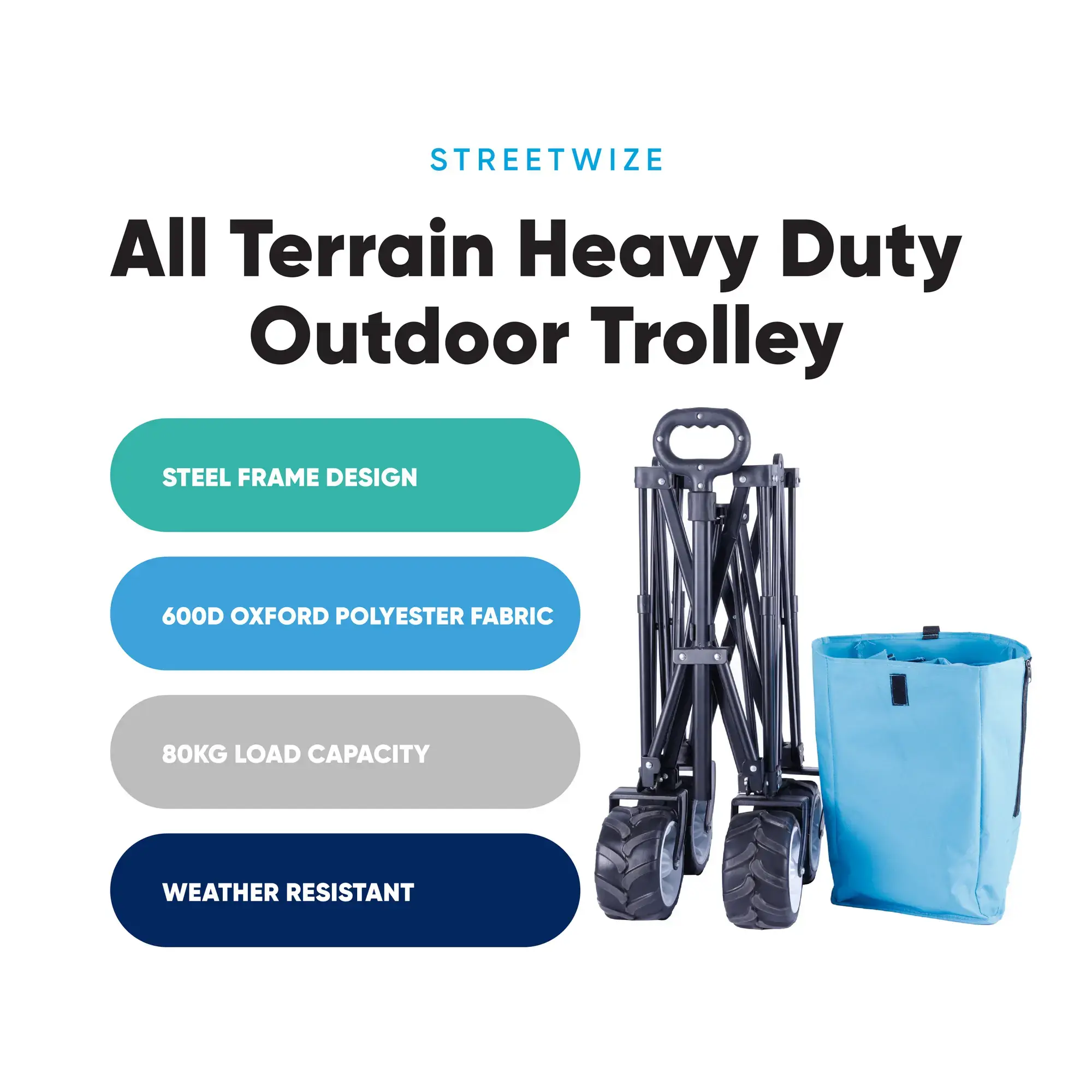 Streetwize All Terrain Heavy Duty Outdoor Trolley