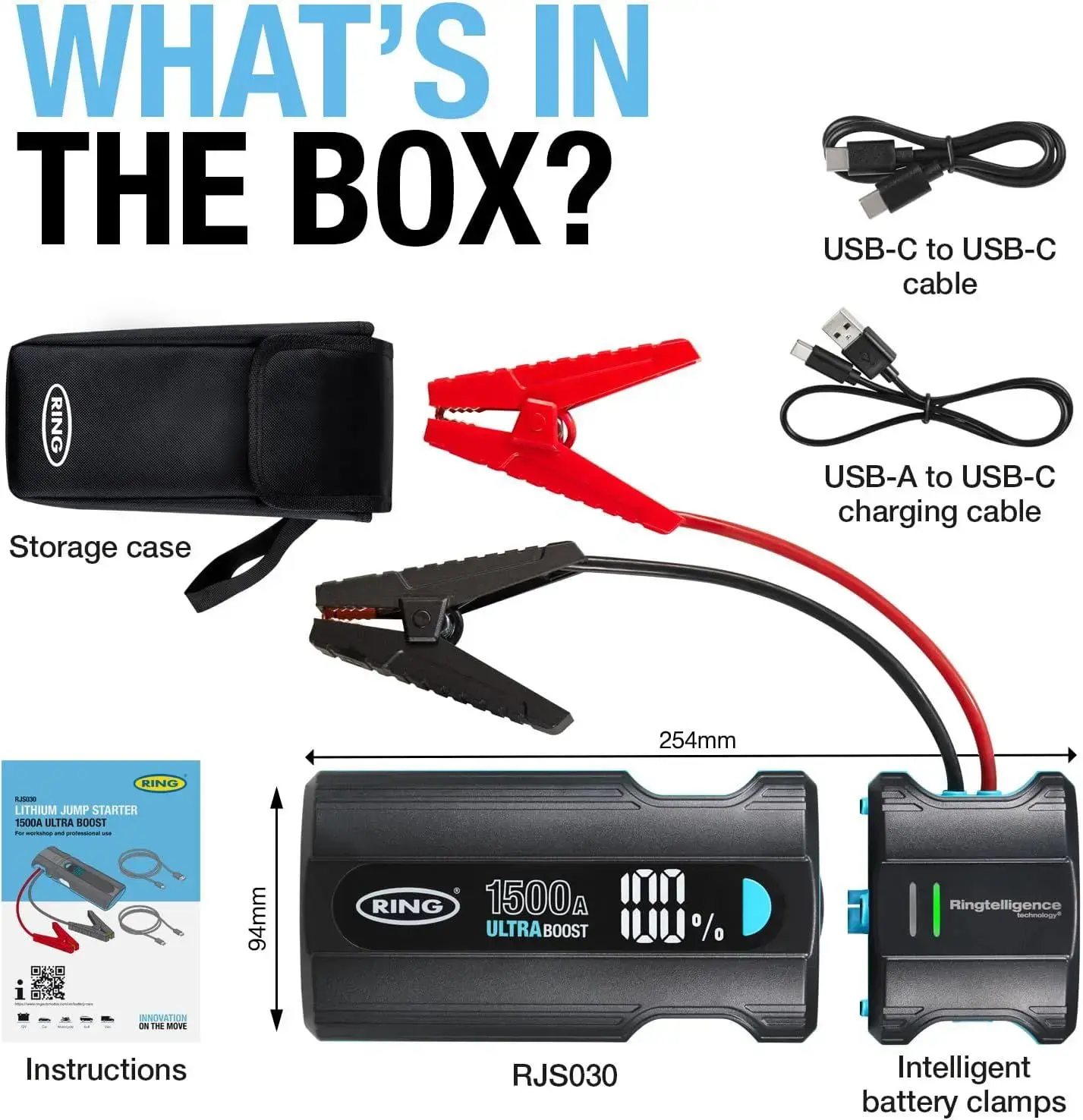 Ring Auto RJS030 ULTRABOOST 1500 Jump Starter