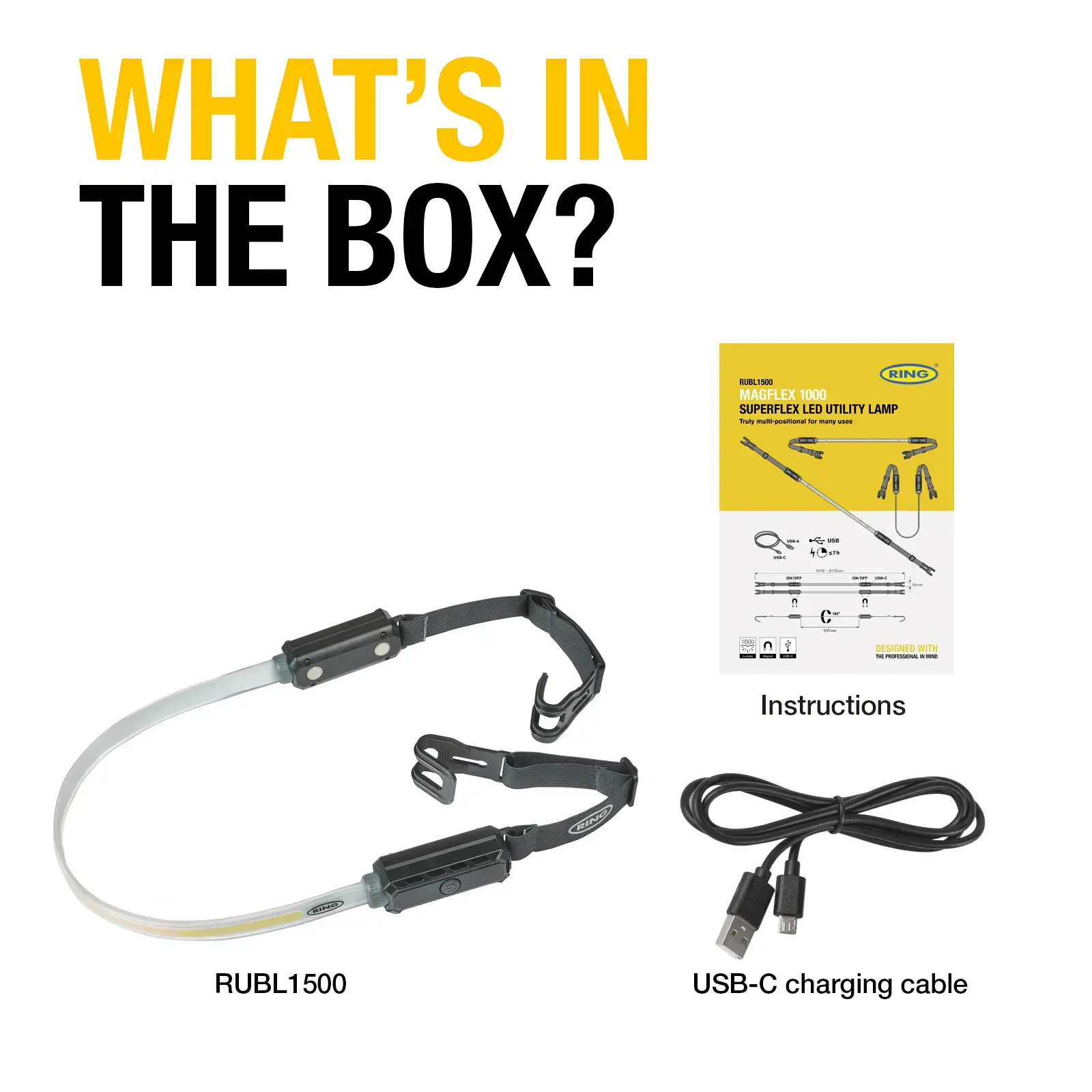 Ring Auto Magflex 1000 Super Flex Utility Light RUBL1500