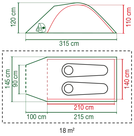 Coleman Darwin 2+ - 3 Person Tent