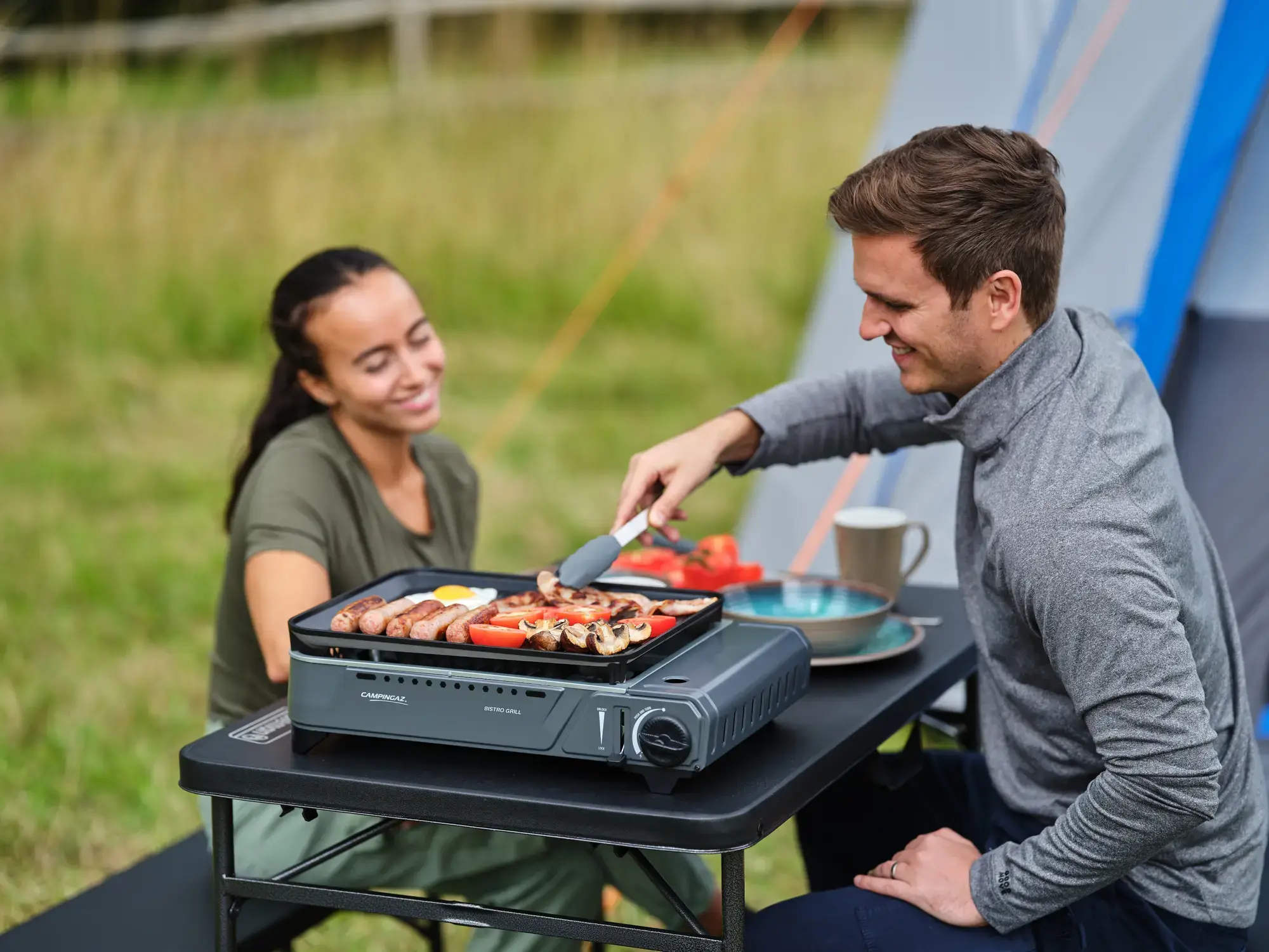 Campingaz Bistro Grill Single Tube Burner Portable Camping Gas Grill